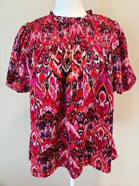 TCEC Short Slv. Top Womens 8 NWOT Red/Orange/Pink/Blue/White/Gold/Black/Burgundy